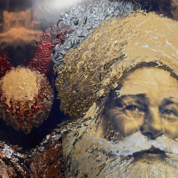 HANDCRAFTED Santa Clause Painting HANDMADE Holiday Art HANDPAINTED Wall Decor - Picture 11 of 17